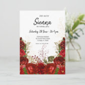Invitation Fleurs glam chic modernes pour toutes les occasion (Debout devant)