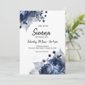 Invitation Fleurs glam chic modernes pour toutes les occasion (Debout devant)