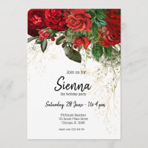 Invitation Fleurs Glamour Moderne pour toutes les occasions