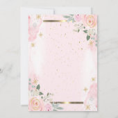 Invitation Fleurs Gold Frame Roses roses roses Quinceañera (Dos)