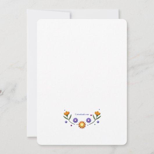 Invitation Fleurs gonflées (Dos)