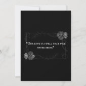 Invitation Fleurs gothiques jusqu'à ce que la mort nous sépar (Dos)