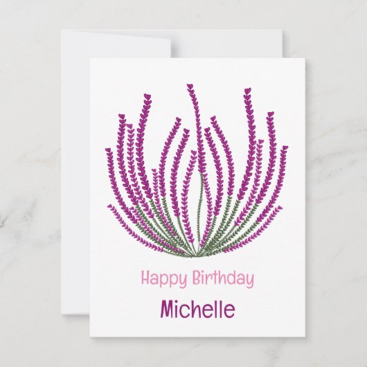 Invitation Fleurs Heather (Devant)