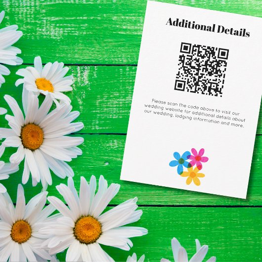 Invitation Fleurs hippies brillantes et audacieuses Mariage d