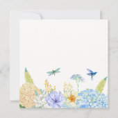 Invitation Fleurs Hydrangea Bird Butterfly graduation (Dos)