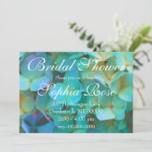 Invitation Fleurs hydrangeas bleues sarcelles jaunes roses fl (Debout devant)