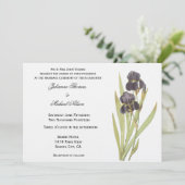 Invitation Fleurs Iris Violettes (Debout devant)