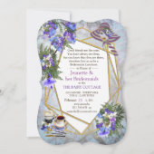 Invitation Fleurs Jakaranda géométriques Bridemaids (Devant)