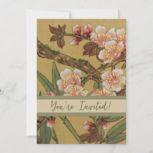 Invitation Fleurs Japonaises Asiatiques Floraison de Cerisier