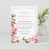 Invitation Fleurs japonaises de cerises | Fête des mariées fl (Debout devant)