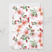 Invitation Fleurs japonaises de cerises | Fête des mariées fl (Dos)