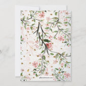 Invitation Fleurs japonaises de cerisier Mariage (Dos)