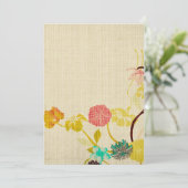 Invitation fleurs japonaises vintage (Debout devant)