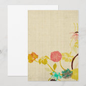 Invitation fleurs japonaises vintage (Devant / Derrière)