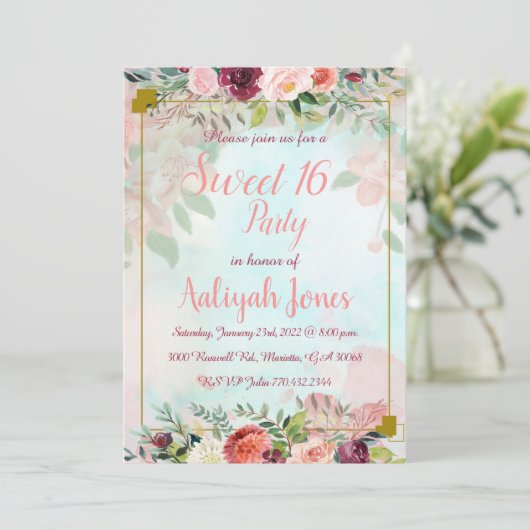 Invitation Fleurs Jardins (Debout devant)