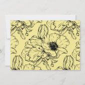 Invitation Fleurs jaunes | 1er anniversaire (Dos)