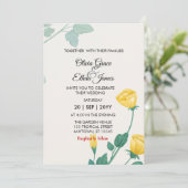 Invitation Fleurs Jaunes Conception Florale Mariage (Debout devant)