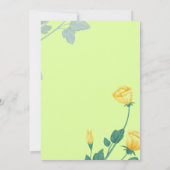 Invitation Fleurs Jaunes Conception Florale Mariage (Dos)