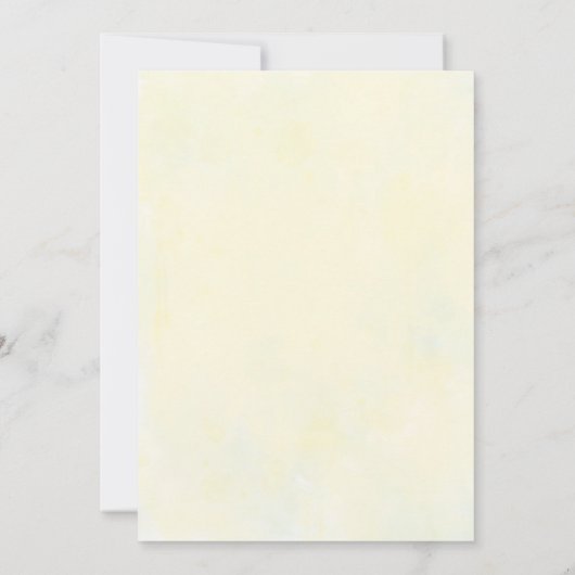 Invitation Fleurs jaunes verdure cadre de transparence mariag (Dos)