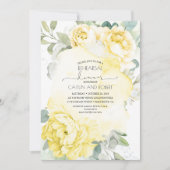 Invitation Fleurs Jaunes Vert Élégant Dîner De Répétition (Devant)