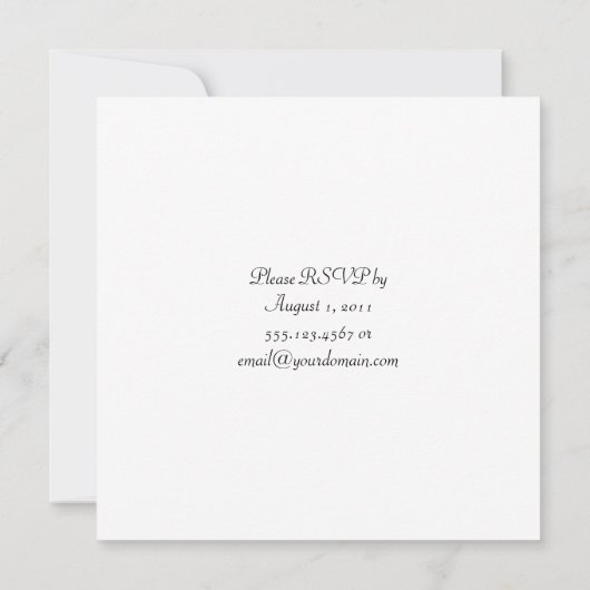 Invitation Fleurs Jaunes Vertes Marron Rétro Mariage Après-Ma (Dos)