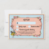 Invitation Fleurs Lapin Merveilleux Mariage RSVP (Devant)