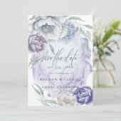 Invitation Fleurs Lilac et Violet rustique (Debout devant)