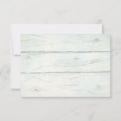 Invitation Fleurs Lilas Blanc Hydrangea avec Bois RSVP Mariag (Dos)