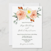 Invitation Fleurs lumineuses d'été pour un mariage (Devant)