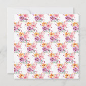 Invitation Fleurs lumineuses d'été pour une Baby Shower de ma (Dos)