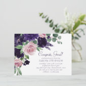 Invitation Fleurs luxuriantes | Graduation florale rose et po (Debout devant)