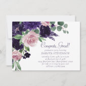 Invitation Fleurs luxuriantes | Graduation florale rose et po (Devant)