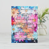 Invitation Fleurs marguerites Abstraites (Debout devant)