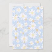 Invitation Fleurs marguerites Bleues Classiques (Dos)