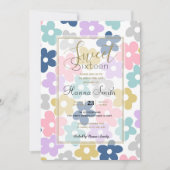 Invitation Fleurs marguerites super Retro Boho Floral (Devant)