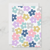 Invitation Fleurs marguerites super Retro Boho Floral (Dos)