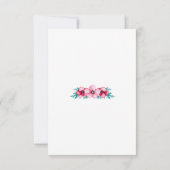 Invitation Fleurs Mariage Anniversaire Or Rose Perle Doux Bla (Dos)