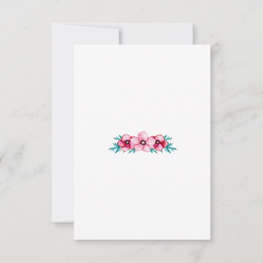 Invitation Fleurs Mariage Anniversaire Or Rose Perle Doux Bla (Dos)