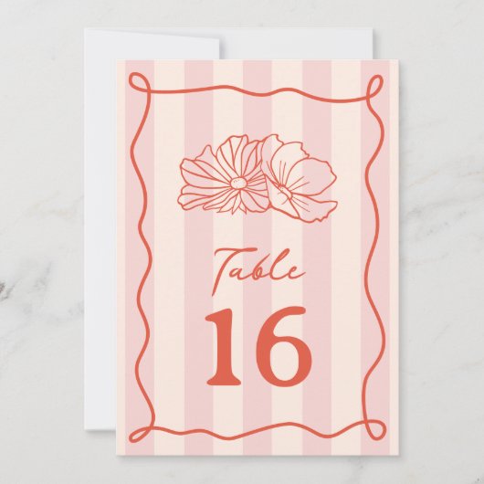 Invitation Fleurs Mariage en bande rose (Devant)
