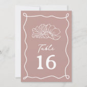 Invitation Fleurs Mariage rose (Devant)