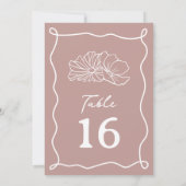 Invitation Fleurs Mariage rose (Dos)