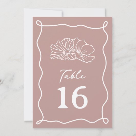 Invitation Fleurs Mariage rose (Dos)