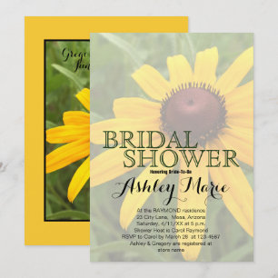Invitation Fleurs Mariage Shower Simple Rudbeckia Photo Perso