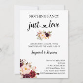 Invitation Fleurs Marsala Rien de fantaisiste juste l'Amour F (Devant)