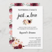 Invitation Fleurs Marsala Rien de fantaisiste juste l'Amour F (Devant / Derrière)