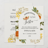 Invitation Fleurs mexicaines Cinco De Mayo Révélation de genr (Devant / Derrière)