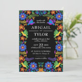 Invitation Fleurs Mexicaines de Mariage (Debout devant)