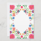 Invitation Fleurs mexicaines Fiesta nuptiale florale (Dos)
