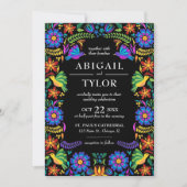 Invitation Fleurs Mexicaines Mariage (Devant)