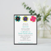 Invitation Fleurs Modernes 4,25x5,5 (Debout devant)
